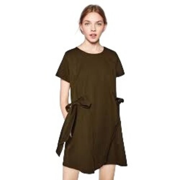 2/$30 ZARA Trafaluc M Olive Green Mini Dress - Picture 1 of 14